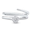 Thumbnail Image 3 of Lab-Grown Diamond Solitaire Buttercup Spiral Ring 1/2 ct tw 14K White Gold