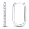 Thumbnail Image 1 of Shy Creation Diamond Curved Hoop Earrings 1/15 ct tw 14K White Gold J-SC55014488H0.60