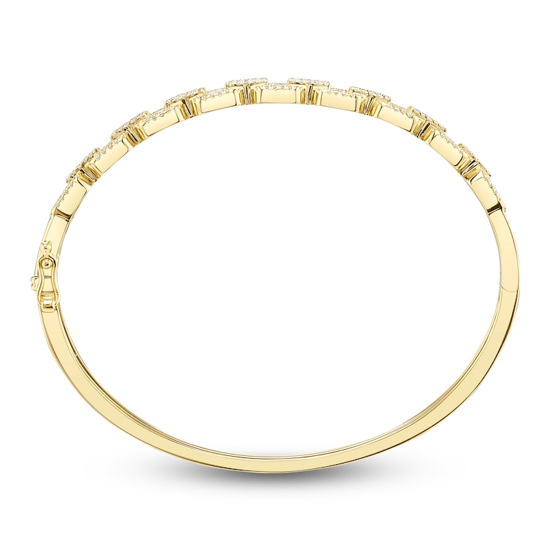 Main Image 2 of Shy Creation Diamond Link Bangle Bracelet 3/8 ct tw 14K Yellow Gold J-SC55010143ZS