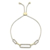 Thumbnail Image 1 of Shy Creation Diamond Paperclip Link Bolo Bracelet 1/5 ct tw 14K Yellow Gold 9" J-SC55011657