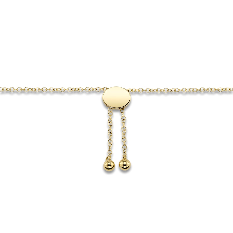Main Image 2 of Shy Creation Diamond Paperclip Link Bolo Bracelet 1/5 ct tw 14K Yellow Gold 9" J-SC55011657