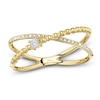 Thumbnail Image 1 of Shy Creation Diamond Beaded Orbit Ring 1/10 ct tw 14K Yellow Gold SC55019639Z7