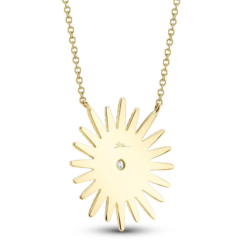 Main Image 3 of Shy Creation Diamond Sun Necklace 3/8 ct tw 14K Yellow Gold 18" J-SC55004270