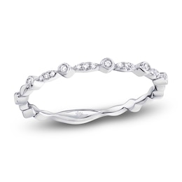 Shy Creation Diamond Bezel Station Ring 1/20 ct tw 14K White Gold SC55005122Z7
