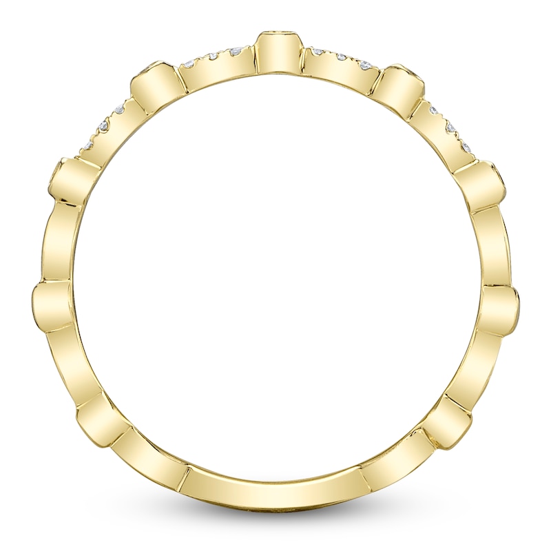 Main Image 3 of Shy Creation Diamond Bezel Station Ring 1/20 ct tw 14K Yellow Gold SC55005123Z7