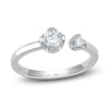 Thumbnail Image 1 of Lab-Grown Diamond Buttercup Open Cuff Ring 1/2 ct tw 14K White Gold