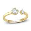 Thumbnail Image 1 of Lab-Grown Diamond Buttercup Open Cuff Ring 1/2 ct tw 14K Yellow Gold