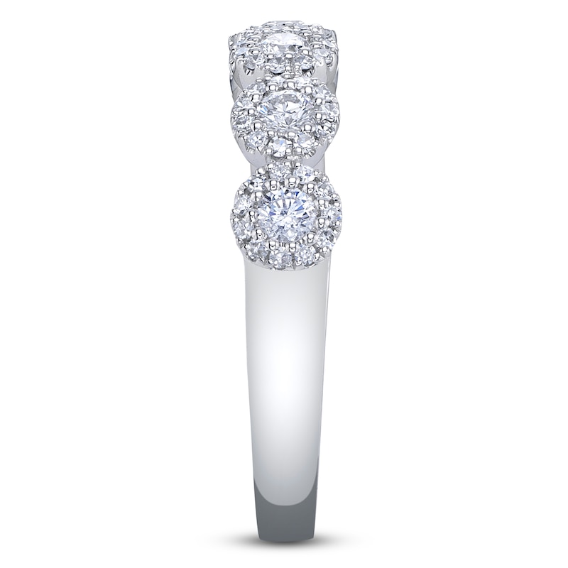 Main Image 2 of Shy Creation Diamond Halo Five-Stone Ring 1/3 ct tw 14K White Gold SC55002621Z7