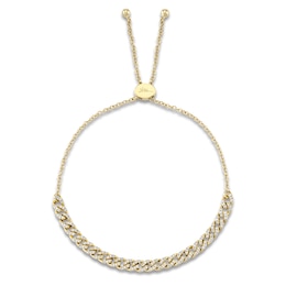 Shy Creation Diamond Chain Link Bolo Bracelet 1/3 ct tw 14K Yellow Gold 9" SC55022379