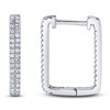 Thumbnail Image 1 of Shy Creation Diamond Rectangle Inside-Out Hoop Earrings 1/4 ct tw 14K White Gold J-SC55024154H0.60