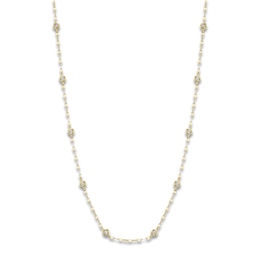 Shy Creation Diamond Bezel-Set Station Necklace 1/5 ct tw 14K Yellow Gold 18&quot; SC55025783