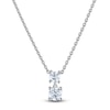 Thumbnail Image 1 of Blue Nile X Jared Diamond Two-Stone Necklace 3/4 ct tw 14K White Gold 18"