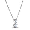Thumbnail Image 2 of Blue Nile X Jared Diamond Two-Stone Necklace 3/4 ct tw 14K White Gold 18"