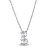 Thumbnail Image 3 of Blue Nile X Jared Diamond Two-Stone Necklace 3/4 ct tw 14K White Gold 18"