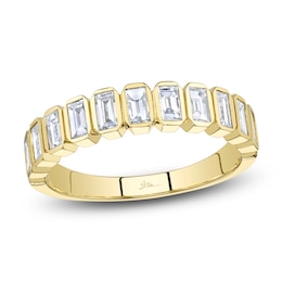 Shy Creation Baguette-Cut Diamond Bezel-Set Ring 3/4 ct tw 14K Yellow Gold SC22008779Z7