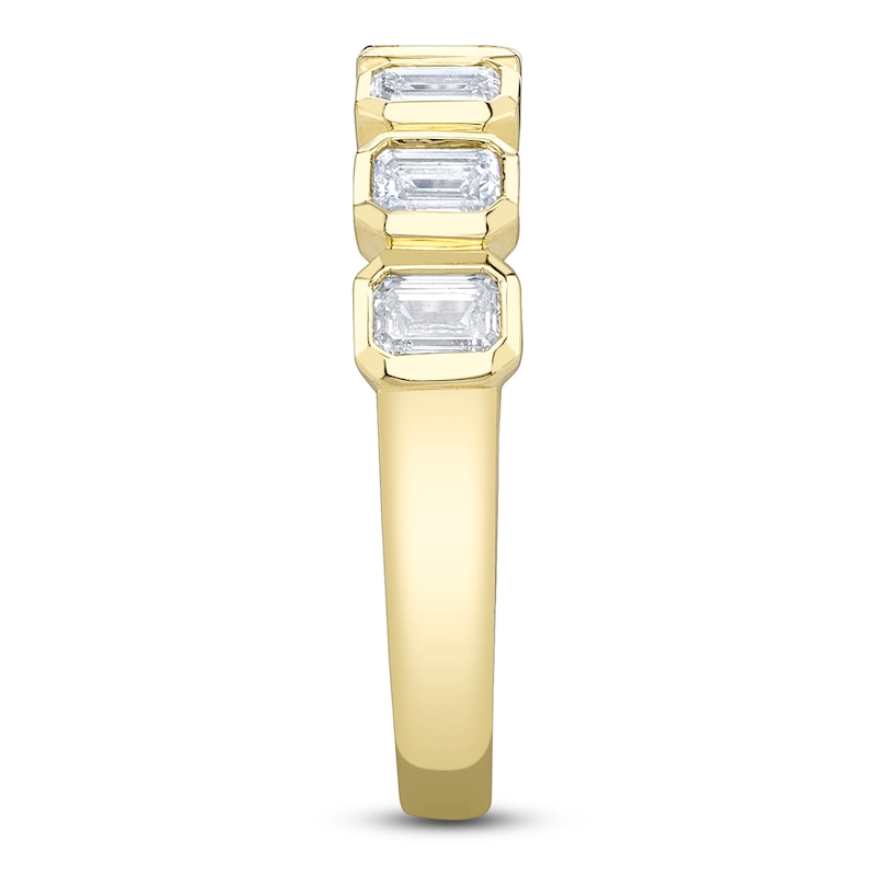 Main Image 2 of Shy Creation Emerald-Cut Diamond Bezel-Set Ring 1 ct tw 14K Yellow Gold SC22009127Z7