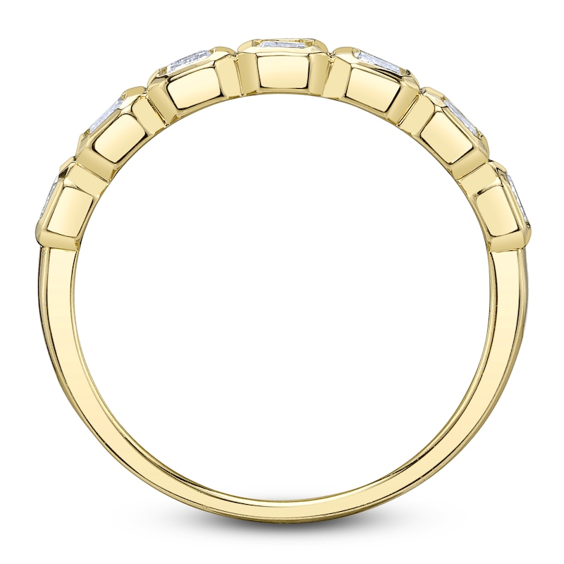 Main Image 3 of Shy Creation Emerald-Cut Diamond Bezel-Set Ring 1 ct tw 14K Yellow Gold SC22009127Z7