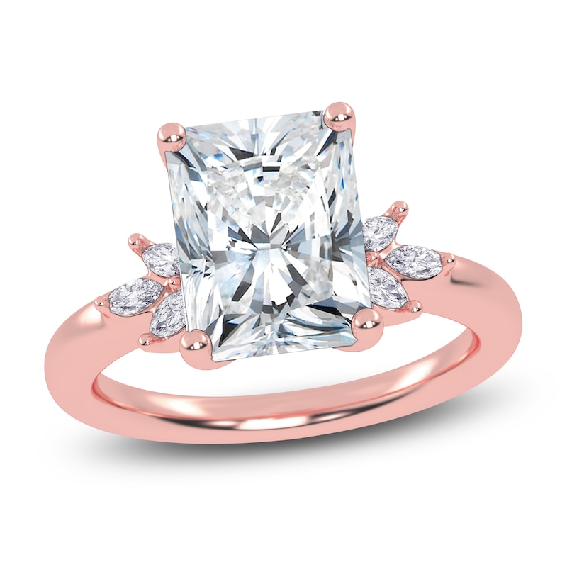 Main Image 1 of Radiant-Cut Created By Jared Studio Lab-Grown Diamond Engagement Ring 3-1/6 ct tw 14K Rose Gold