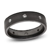 Thumbnail Image 1 of 6mm Diamond Station Wedding Band 1/3 ct tw Black Tantalum