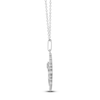 Thumbnail Image 3 of Rose Birth Flower Diamond Necklace 1/4 ct tw Sterling Silver 18"