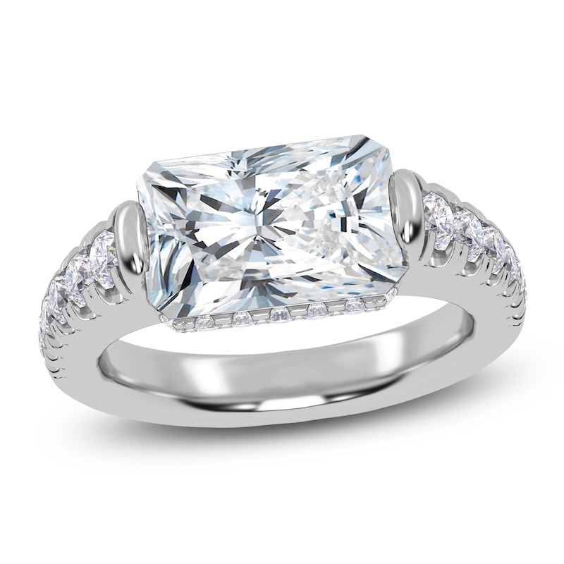 Main Image 1 of Radiant-Cut Created By Jared Studio Lab-Grown Diamond Engagement Ring 3-1/2 ct tw 14K White Gold