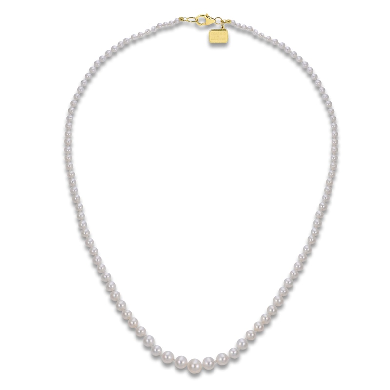 Main Image 1 of Charm'd by Lulu Frost Graduated Freshwater Cultured Pearl Strand Necklace 10K Yellow Gold 18"