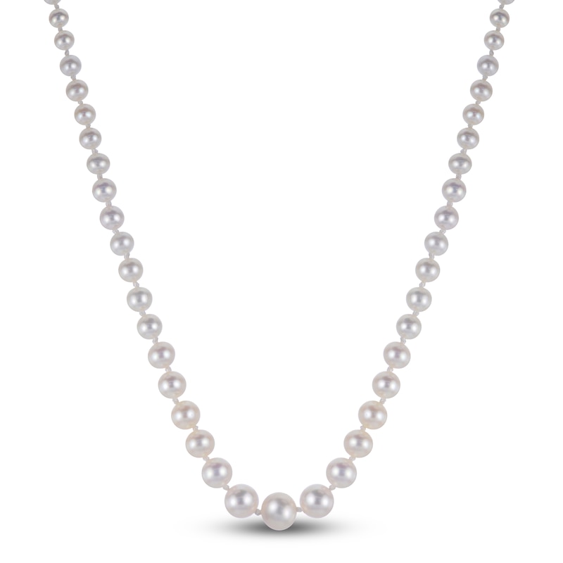 Main Image 2 of Charm'd by Lulu Frost Graduated Freshwater Cultured Pearl Strand Necklace 10K Yellow Gold 18"