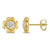 Thumbnail Image 1 of Unspoken Diamond Halo Solitaire Stud Earrings 1/2 ct tw 14K Yellow Gold (I1/I)