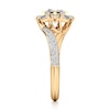 Thumbnail Image 3 of J'Lure Octagon Step-Cut Lab-Grown Diamond Halo Bypass Engagement Ring 1-5/8 ct tw 18K Yellow Gold