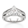 Thumbnail Image 1 of J'Lure Lab-Created Diamond Shield Step-Cut Engagement Ring 2-1/3 ct tw 18K White Gold