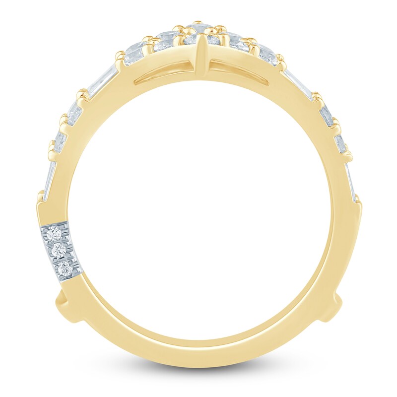 Main Image 4 of Pnina Tornai Baguette & Round-Cut Diamond Chevron Enhancer Ring 1 ct tw 14K Yellow Gold