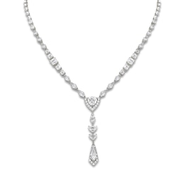 J'Lure Multi-Shape Lab-Grown Diamond Y-Drop Necklace 9-1/5 ct tw 14K White Gold 16.5"