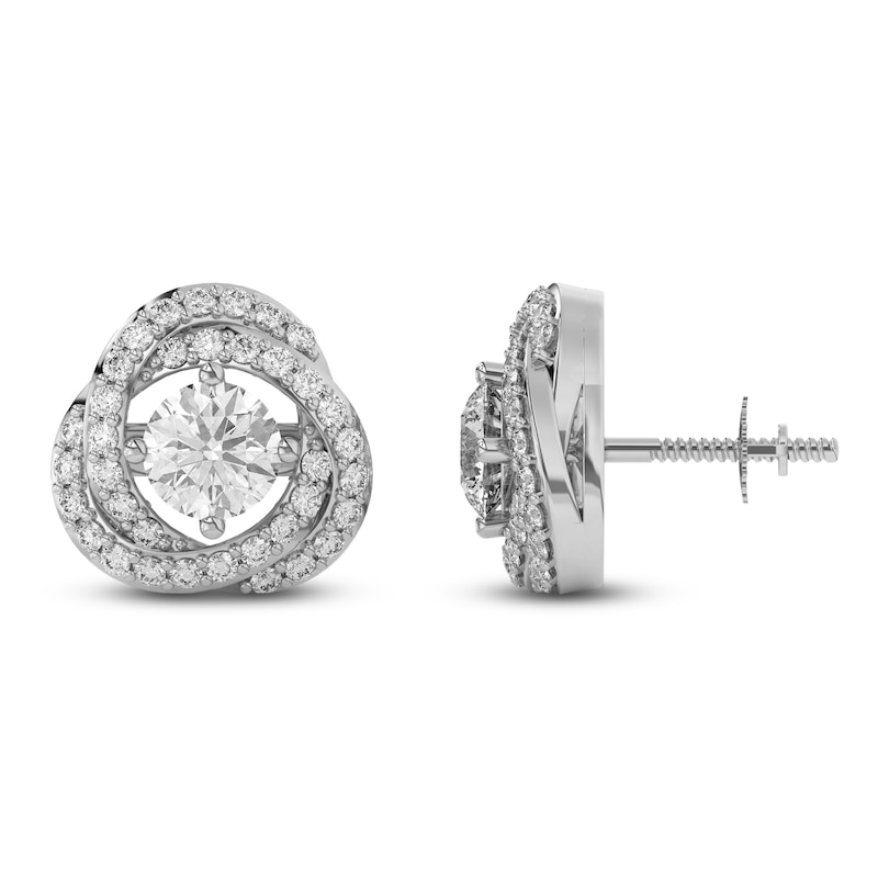 Main Image 4 of Lab-Grown Diamond Twist Earring Jackets 1/2 ct tw ct tw 10K White Gold (Jacket Only)