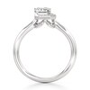 Thumbnail Image 2 of J'Lure Imperial-Emerald Step-Cut Lab-Grown Diamond Half-Halo Engagement Ring 1 ct tw 18K White Gold