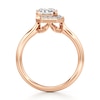 Thumbnail Image 2 of J'Lure Imperial-Emerald Step-Cut Lab-Grown Diamond Half-Halo Engagement Ring 2 ct tw 18K Rose Gold