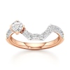 Thumbnail Image 1 of J'Lure Octagon Step-Cut Lab-Grown Diamond Contour Wedding Band 3/4 ct tw 18K Rose Gold