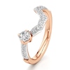 Thumbnail Image 4 of J'Lure Octagon Step-Cut Lab-Grown Diamond Contour Wedding Band 3/4 ct tw 18K Rose Gold