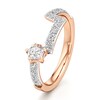 Thumbnail Image 4 of J'Lure Pentagon Brilliant-Cut Lab-Grown Diamond Contour Wedding Band 3/4 ct tw 18K Rose Gold