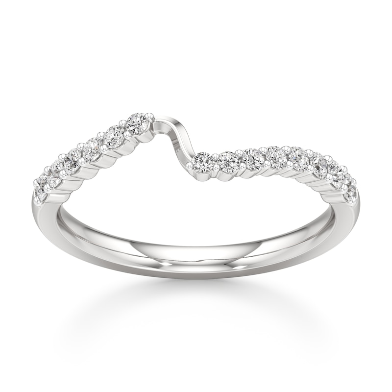 Main Image 1 of J'Lure Lab-Grown Diamond Contour Wedding Band 1/4 ct tw 18K White Gold