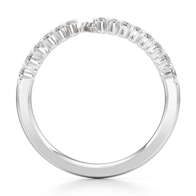 Main Image 2 of J'Lure Lab-Grown Diamond Contour Wedding Band 1/4 ct tw 18K White Gold