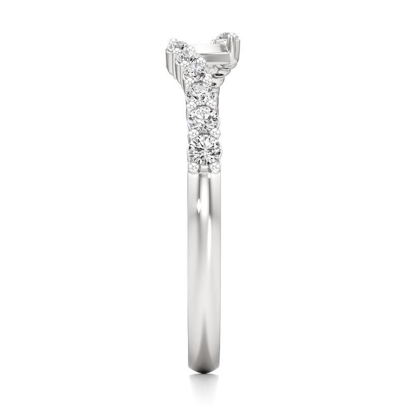 Main Image 3 of J'Lure Lab-Grown Diamond Contour Wedding Band 1/4 ct tw 18K White Gold