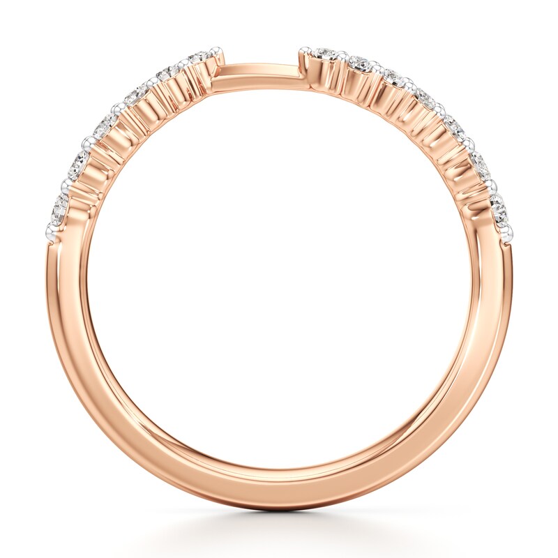 Main Image 2 of J'Lure Lab-Grown Diamond Contour Wedding Band 1/3 ct tw 18K Rose Gold
