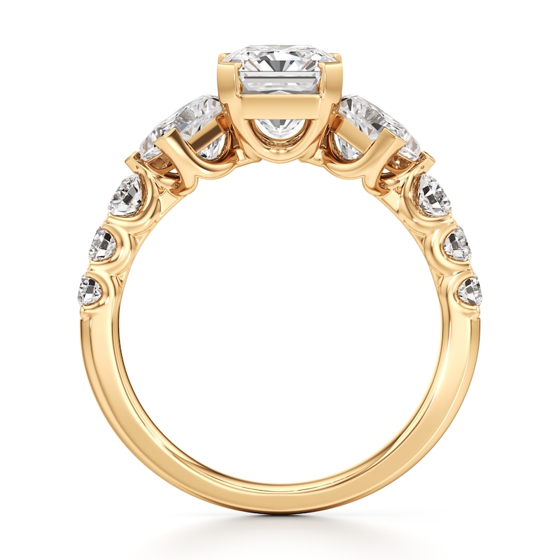 Main Image 2 of J'Lure Radiant Brilliant-Cut Lab-Grown Diamond Engagement Ring 3-1/2 ct tw 18K Yellow Gold
