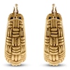Thumbnail Image 1 of Italia D'Oro Basketweave Hoop Earrings 14K Yellow Gold