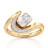 Thumbnail Image 1 of J'Lure Imperial-Emerald Step-Cut Lab-Grown Diamond Engagement Ring 1 ct tw 18K Yellow Gold