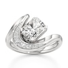 Thumbnail Image 1 of J'Lure Radiant Brilliant-Cut Lab-Grown Diamond Engagement Ring 2 ct tw 18K White Gold