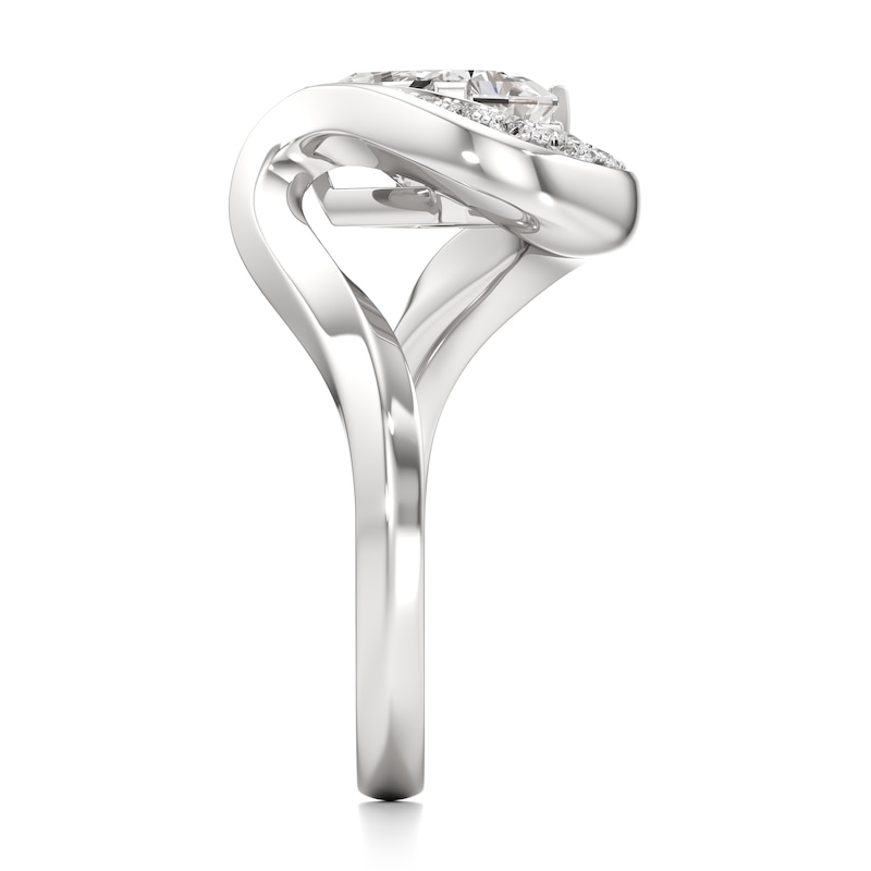 Main Image 3 of J'Lure Radiant Brilliant-Cut Lab-Grown Diamond Engagement Ring 2 ct tw 18K White Gold