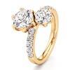 Thumbnail Image 4 of J'Lure Hexagon Brilliant-Cut Two-Stone Lab-Grown Diamond Engagement Ring 3-3/8 ct tw 18K Yellow Gold