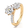 Thumbnail Image 4 of J'Lure Octagon Step-Cut Two-Stone Lab-Grown Diamond Engagement Ring 3-1/3 ct tw 18K Yellow Gold