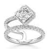 Thumbnail Image 1 of J'Lure Square-Emerald Step-Cut Lab-Grown Diamond Spiral Engagement Ring 2-5/8 ct tw 18K White Gold